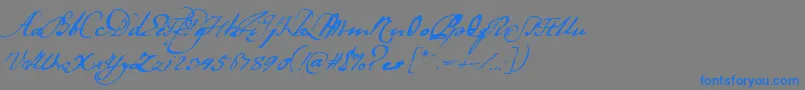 Ladanse Font – Blue Fonts on Gray Background