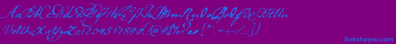 Ladanse Font – Blue Fonts on Purple Background