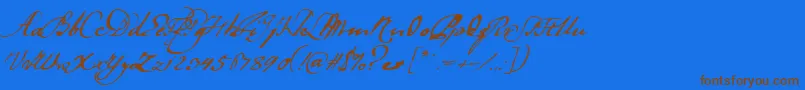 Ladanse Font – Brown Fonts on Blue Background
