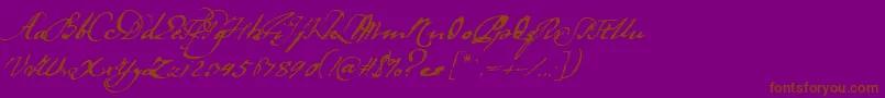 Ladanse Font – Brown Fonts on Purple Background