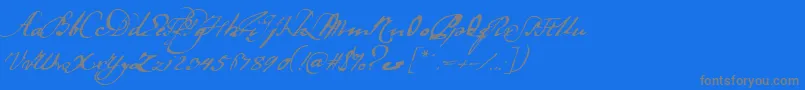 Ladanse Font – Gray Fonts on Blue Background