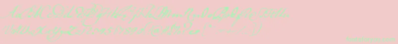 Ladanse Font – Green Fonts on Pink Background