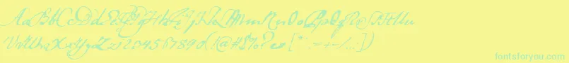 Ladanse Font – Green Fonts on Yellow Background