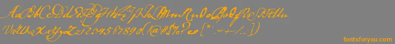 Ladanse Font – Orange Fonts on Gray Background