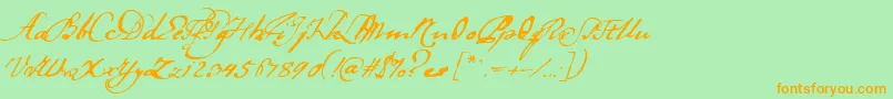 Ladanse Font – Orange Fonts on Green Background
