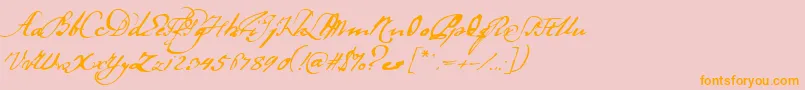 Ladanse Font – Orange Fonts on Pink Background