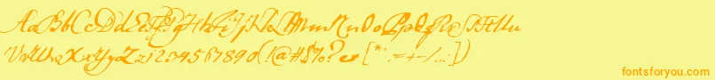Ladanse Font – Orange Fonts on Yellow Background