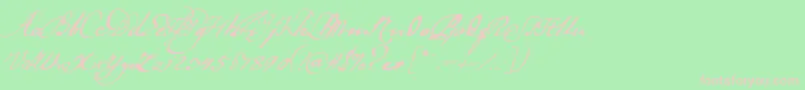Ladanse Font – Pink Fonts on Green Background