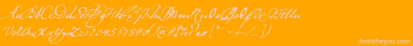 Ladanse Font – Pink Fonts on Orange Background