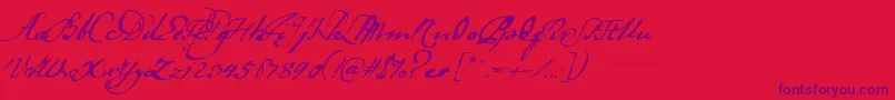 Ladanse Font – Purple Fonts on Red Background