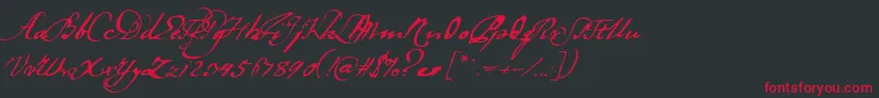 Ladanse Font – Red Fonts on Black Background