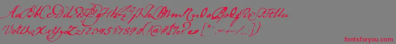 Ladanse Font – Red Fonts on Gray Background