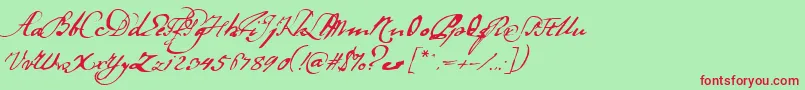 Ladanse Font – Red Fonts on Green Background