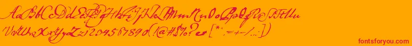 Ladanse Font – Red Fonts on Orange Background