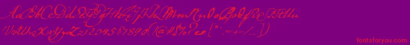 Ladanse Font – Red Fonts on Purple Background