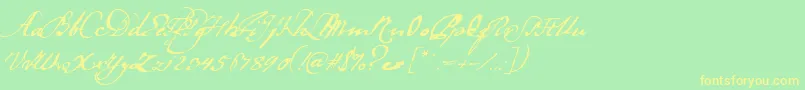 Ladanse Font – Yellow Fonts on Green Background