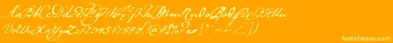 Ladanse Font – Yellow Fonts on Orange Background