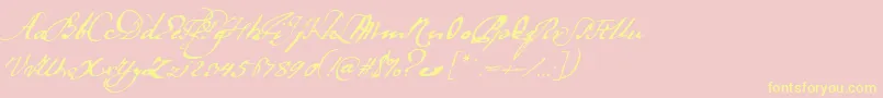 Ladanse Font – Yellow Fonts on Pink Background