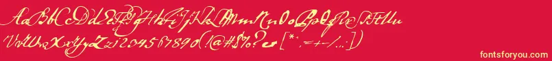 Ladanse Font – Yellow Fonts on Red Background