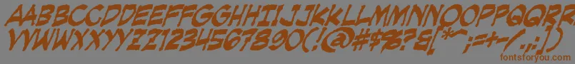 Weitere Informationen zur CreepingEvilBold-Schriftart CreepingEvilBold-Schriftart – Braune Schriften auf grauem Hintergrund
