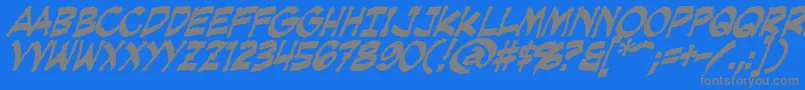 CreepingEvilBold Font – Gray Fonts on Blue Background