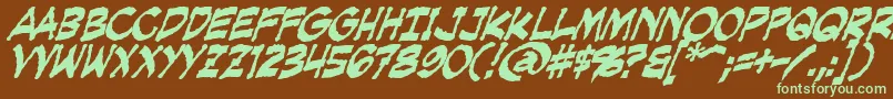 CreepingEvilBold Font – Green Fonts on Brown Background