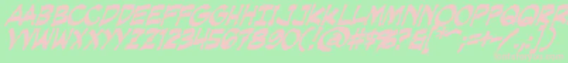 CreepingEvilBold Font – Pink Fonts on Green Background