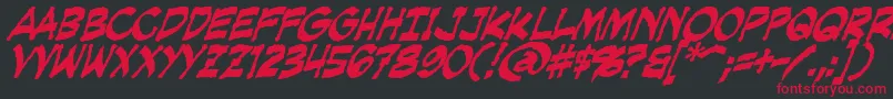 CreepingEvilBold-Schriftart – Rote Schriften auf schwarzem Hintergrund