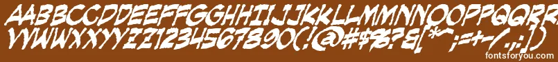 CreepingEvilBold Font – White Fonts on Brown Background