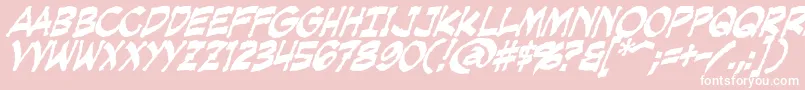 Шрифт CreepingEvilBold – белые шрифты на розовом фоне