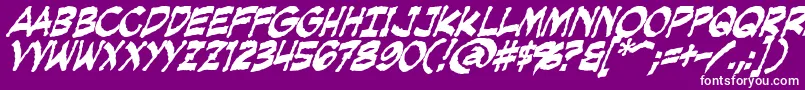 CreepingEvilBold Font – White Fonts on Purple Background