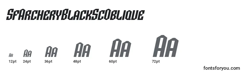 SfArcheryBlackScOblique Font Sizes