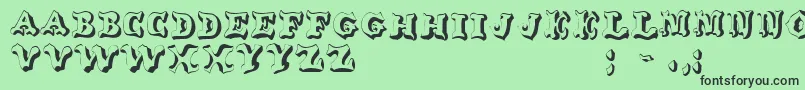 OxnardRegular Font – Black Fonts on Green Background