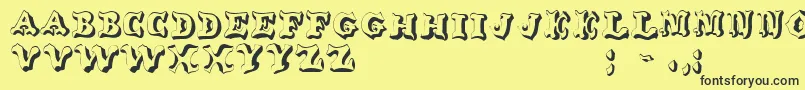 OxnardRegular Font – Black Fonts on Yellow Background