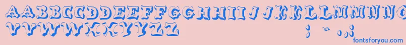 OxnardRegular Font – Blue Fonts on Pink Background