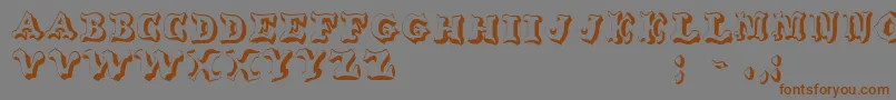 OxnardRegular Font – Brown Fonts on Gray Background