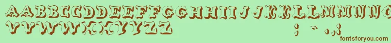 OxnardRegular Font – Brown Fonts on Green Background