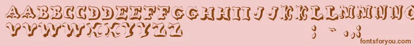 OxnardRegular Font – Brown Fonts on Pink Background