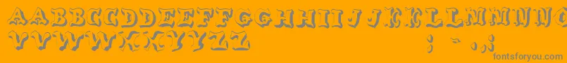 OxnardRegular Font – Gray Fonts on Orange Background