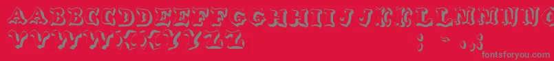 OxnardRegular Font – Gray Fonts on Red Background