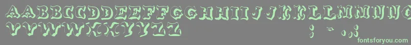OxnardRegular Font – Green Fonts on Gray Background