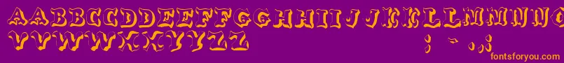 OxnardRegular Font – Orange Fonts on Purple Background