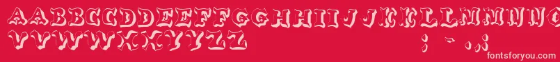 OxnardRegular Font – Pink Fonts on Red Background