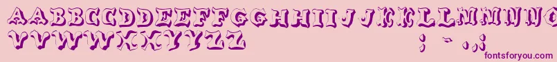 OxnardRegular Font – Purple Fonts on Pink Background