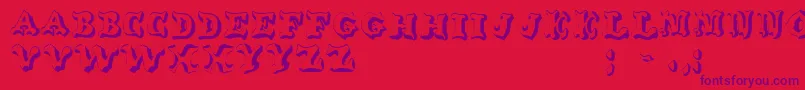 OxnardRegular Font – Purple Fonts on Red Background