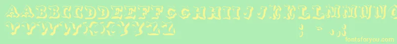 OxnardRegular Font – Yellow Fonts on Green Background