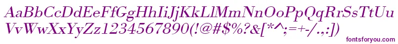 UrwbodonitligextwidOblique Font – Purple Fonts on White Background