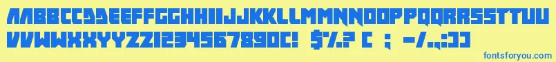 IFinkUFreeky Font – Blue Fonts on Yellow Background