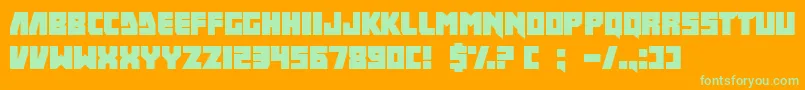 フォントIFinkUFreeky – オレンジの背景に緑のフォント