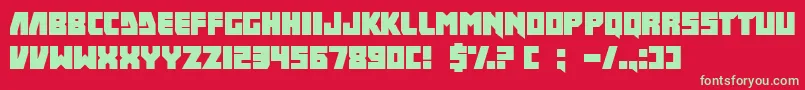 IFinkUFreeky Font – Green Fonts on Red Background